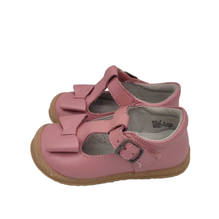 Velcro Clasp Mary Janes / Large Bow