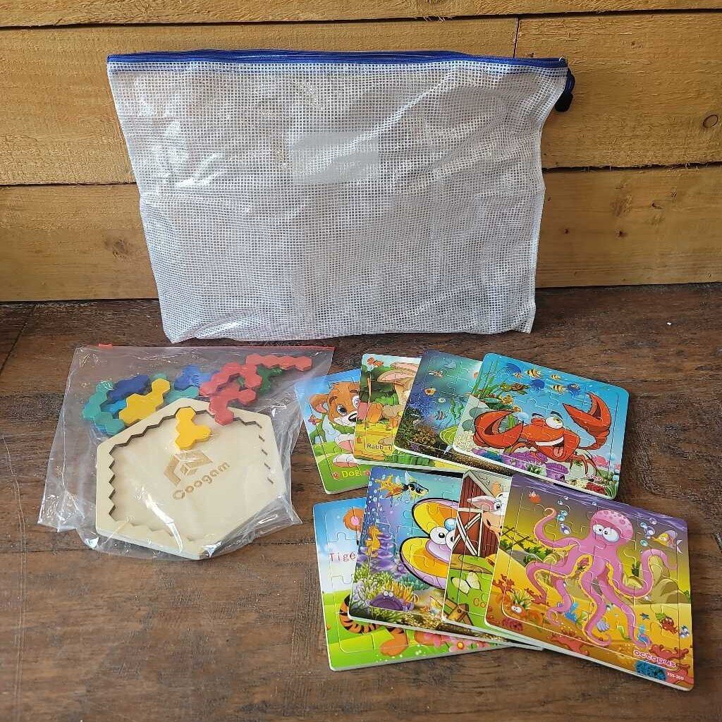 Bag Of Small Wooden Puzzles