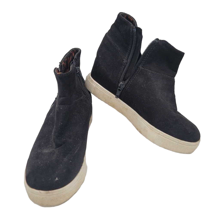 Zip Up Wedge Ankle Boots