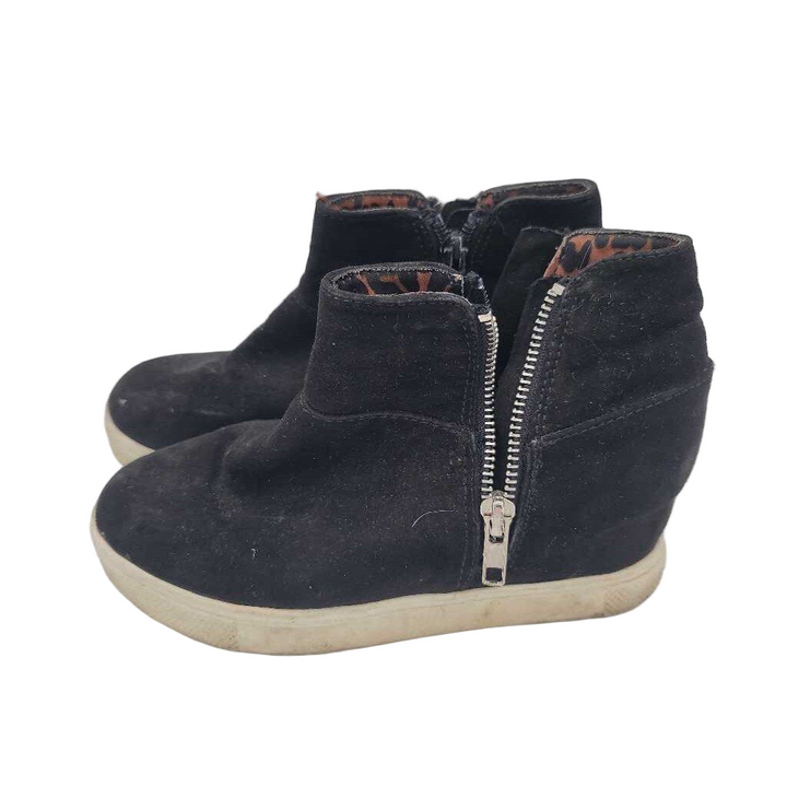 Zip Up Wedge Ankle Boots