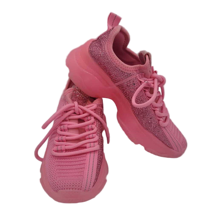 Lace Up Jeweled Sneakers