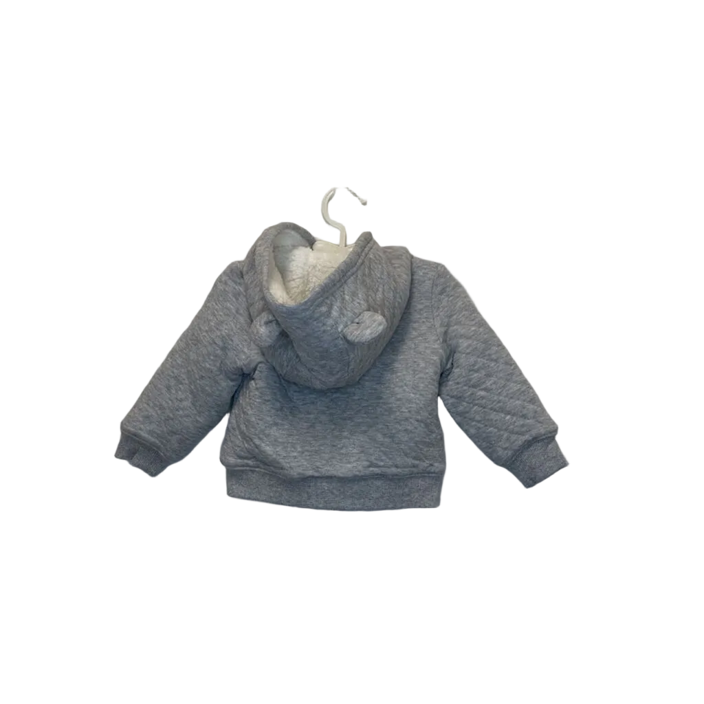 Zip Up Fleece Line Hoodie