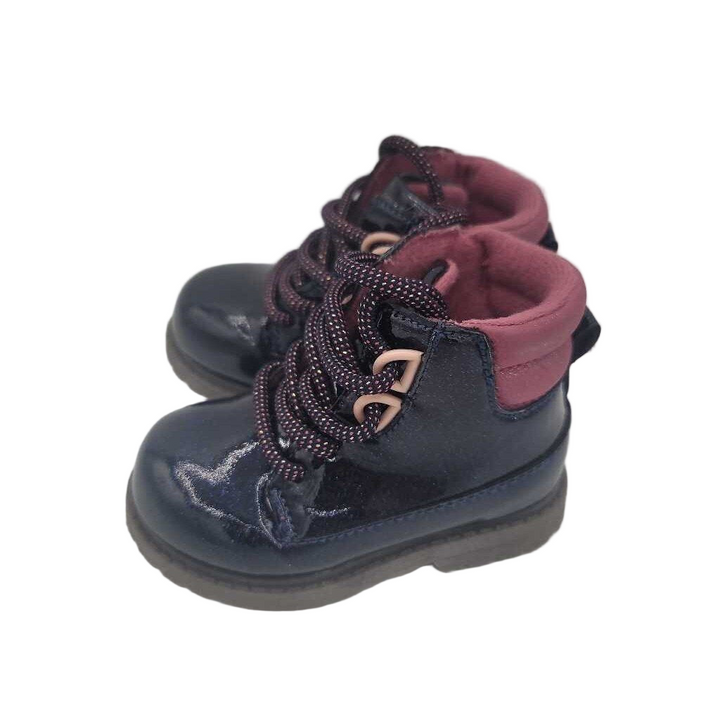 Lace Up Patent Leather Boots