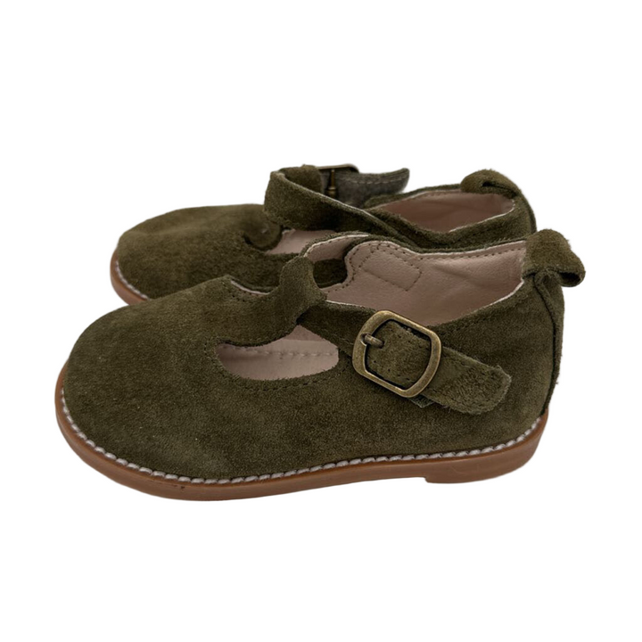 Buckle Clasp Suede Mary Janes