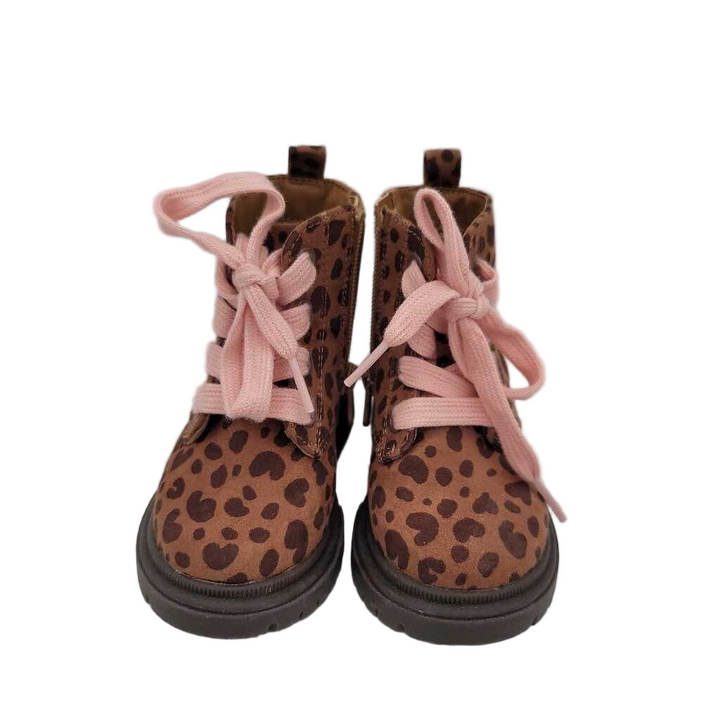 Lace Up Boots/Leopard