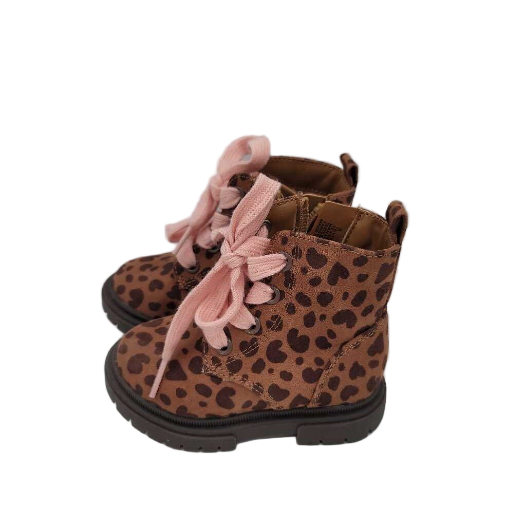 Lace Up Boots/Leopard