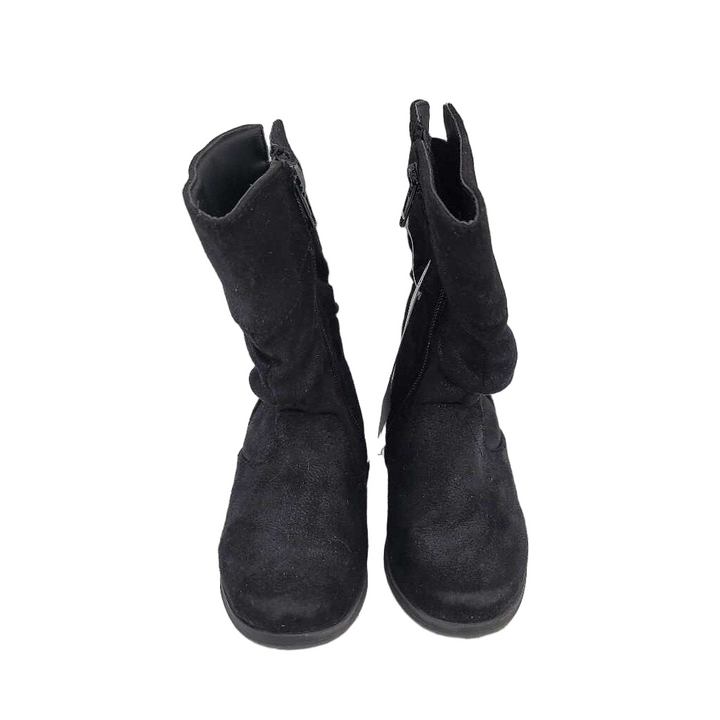 Calf Boots/Velvet Zip Up