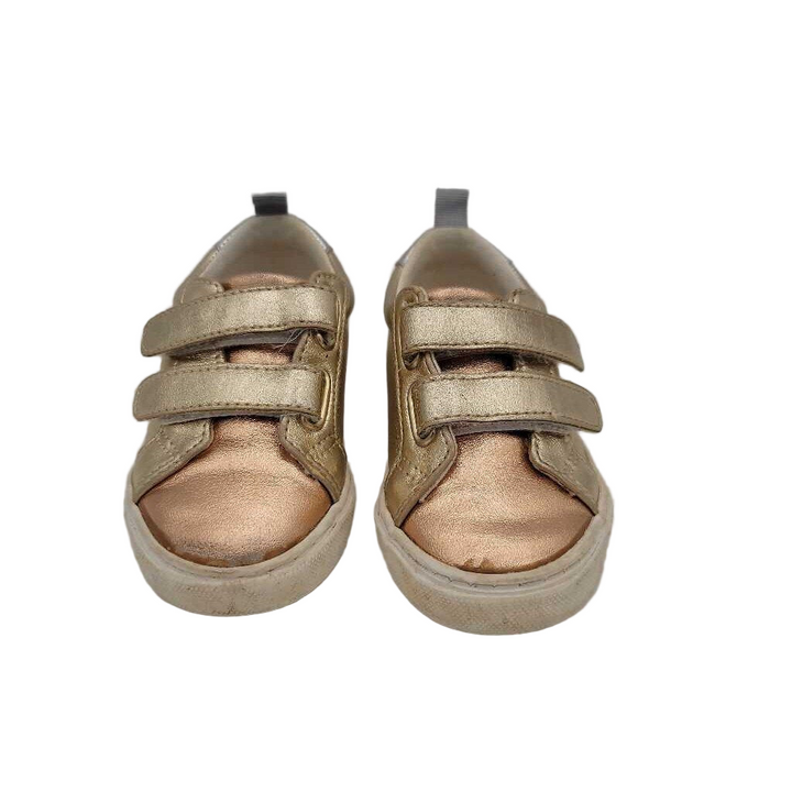 Tennis Shoes/Velcro Straps Metallic