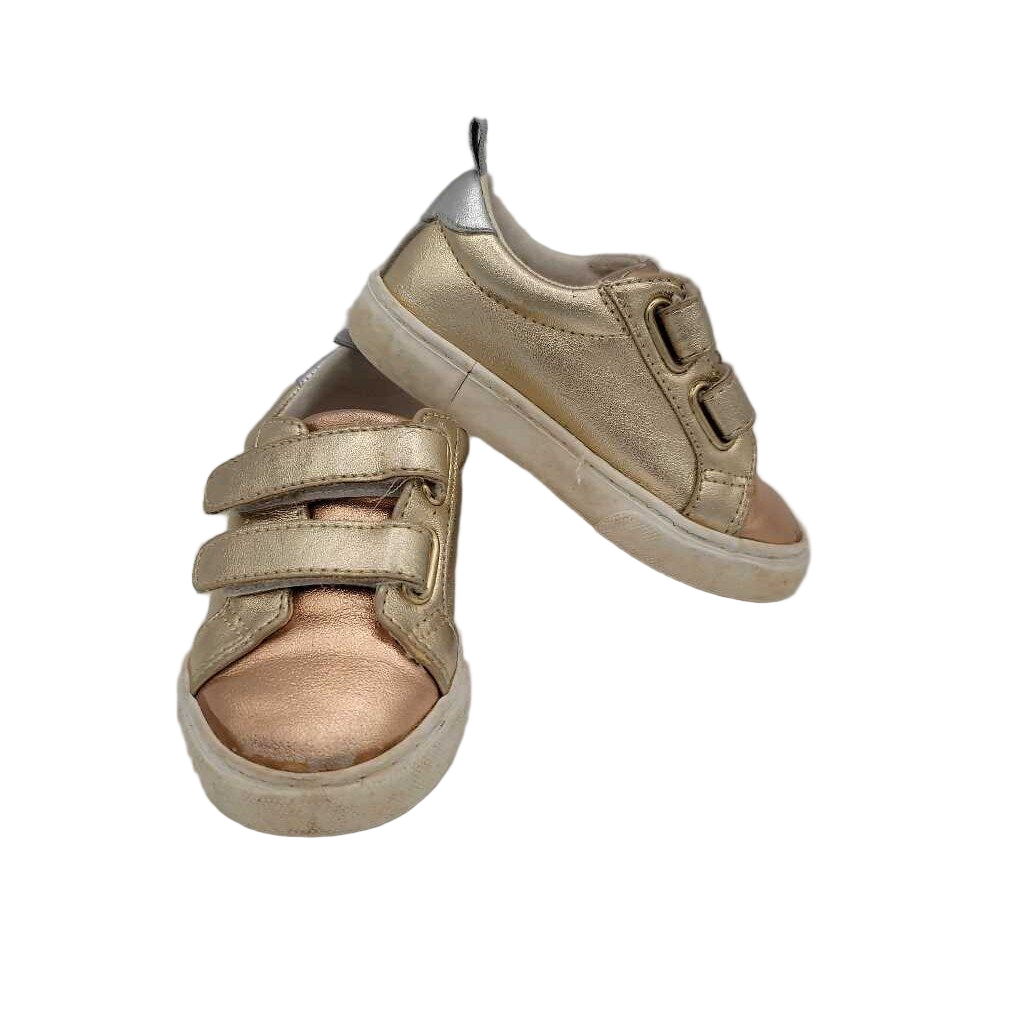 Tennis Shoes/Velcro Straps Metallic