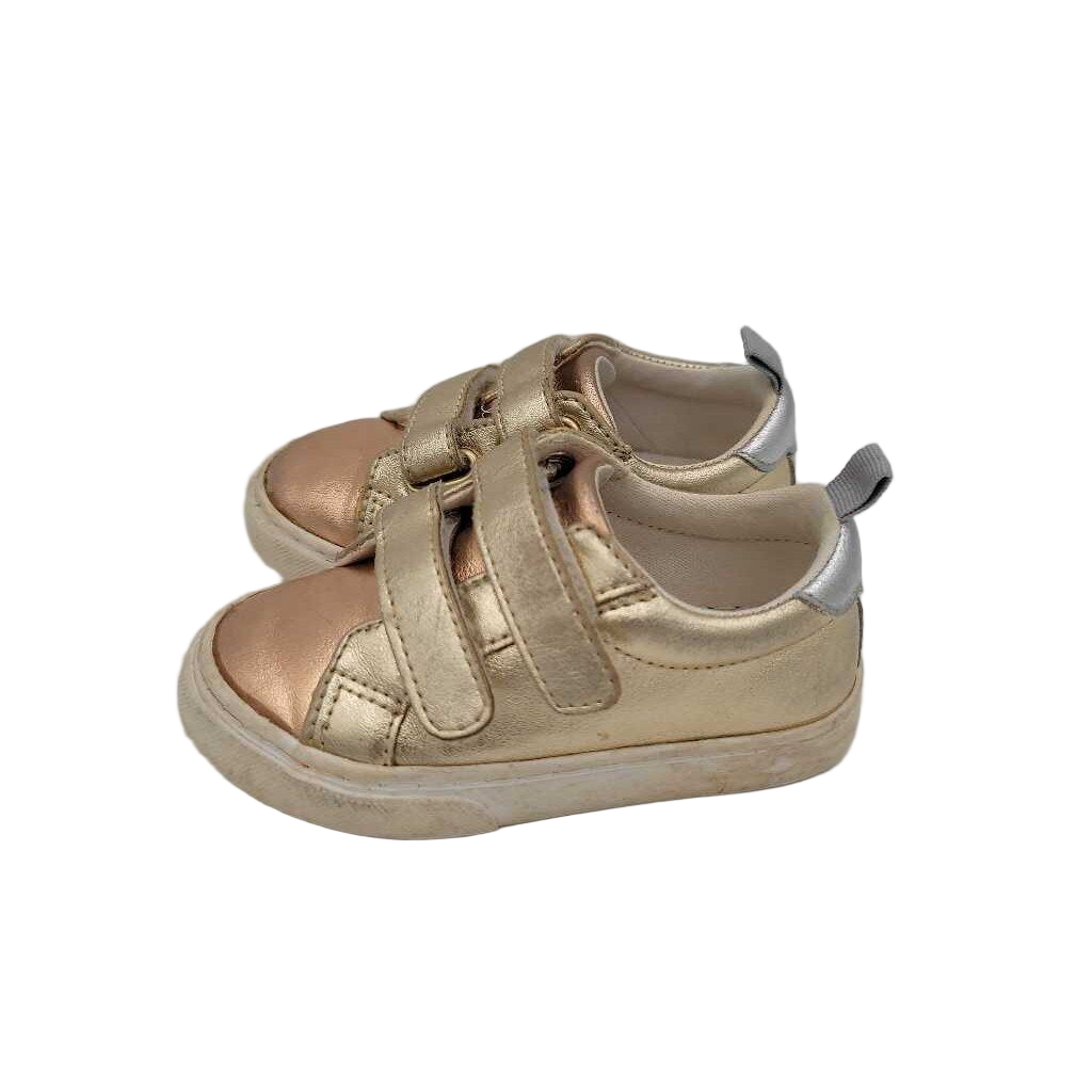 Tennis Shoes/Velcro Straps Metallic