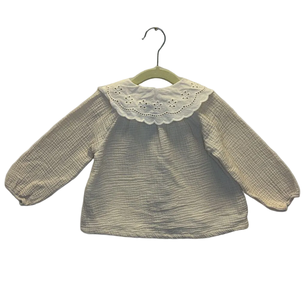LS Crochet Collar Blouse