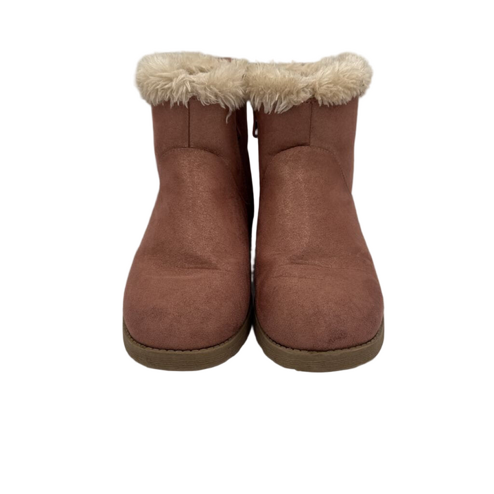Zip Up Fur Lined Glittery Boots