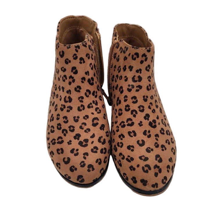 Zip Up Booties / Leopard Print