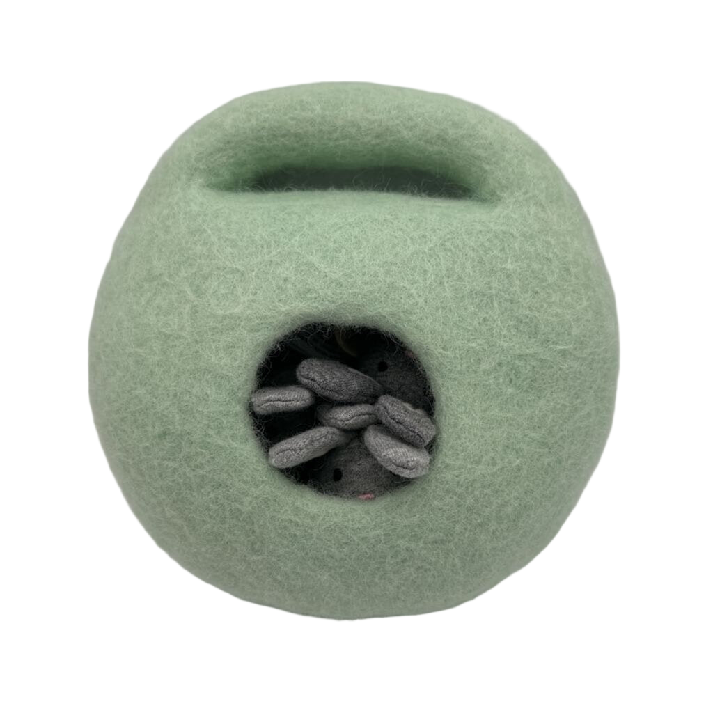 Felt Bunnies in Burrow