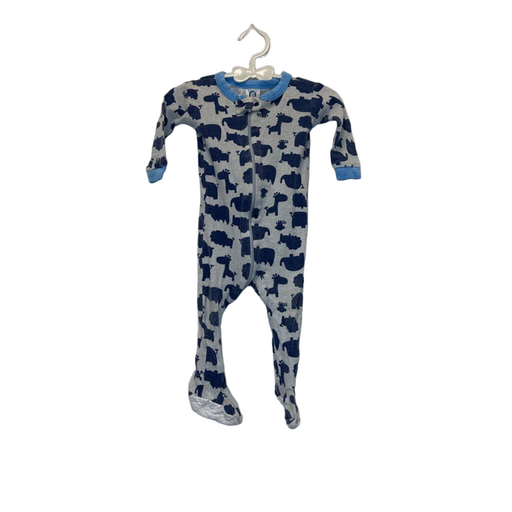 LS Footed Onesie / Safari Animals