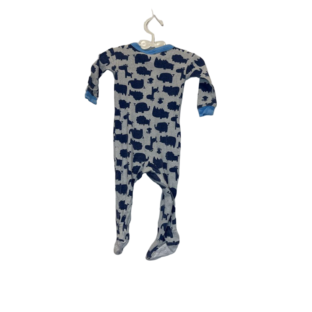 LS Footed Onesie / Safari Animals