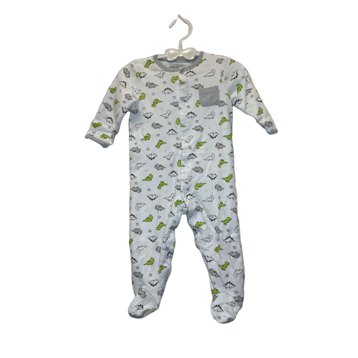 LS Footed Onesie / Dinosaurs