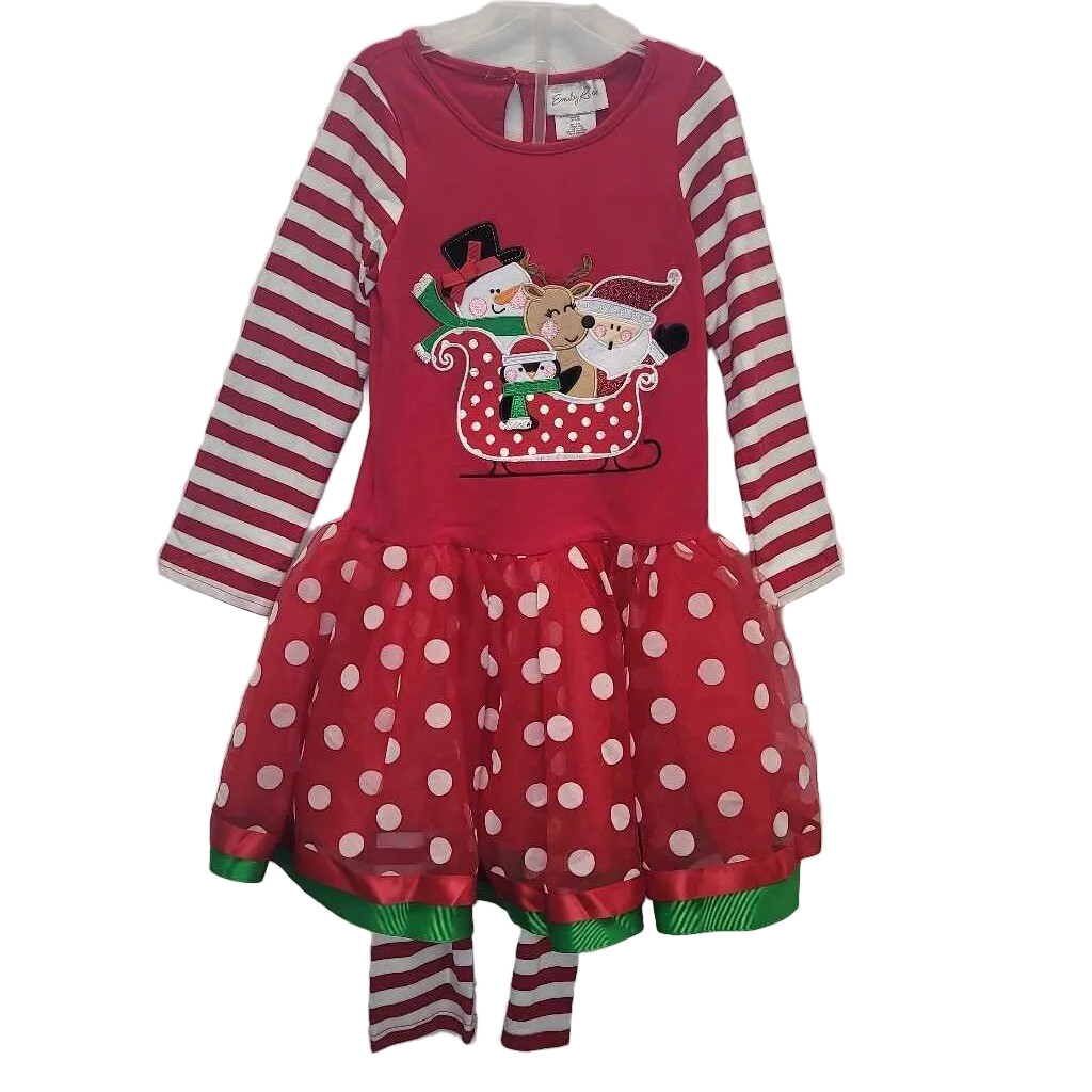 LS Christmas Dress Pants Set/Tulle