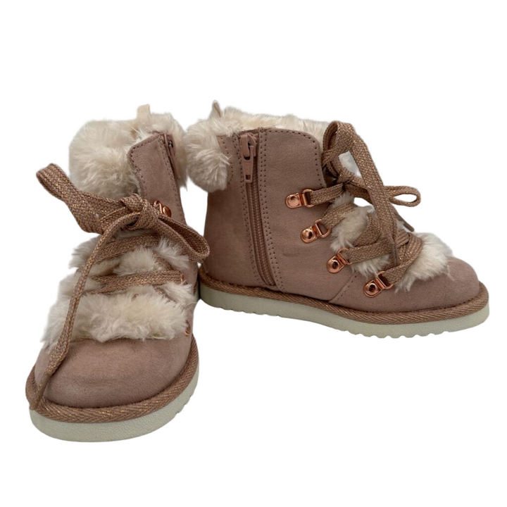 Lace Up Faux Fur Lined Boots