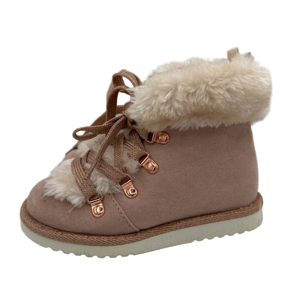Lace Up Faux Fur Lined Boots