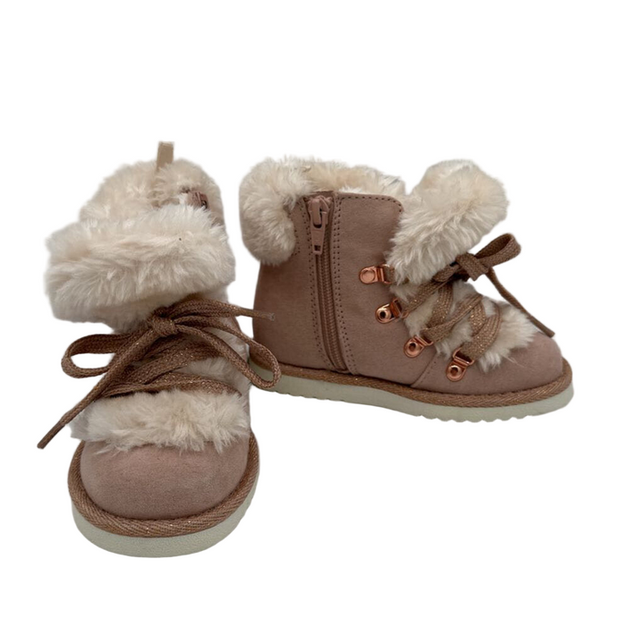 Lace Up Faux Fur Lined Boots