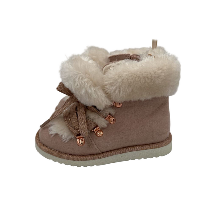 Lace Up Faux Fur Lined Boots