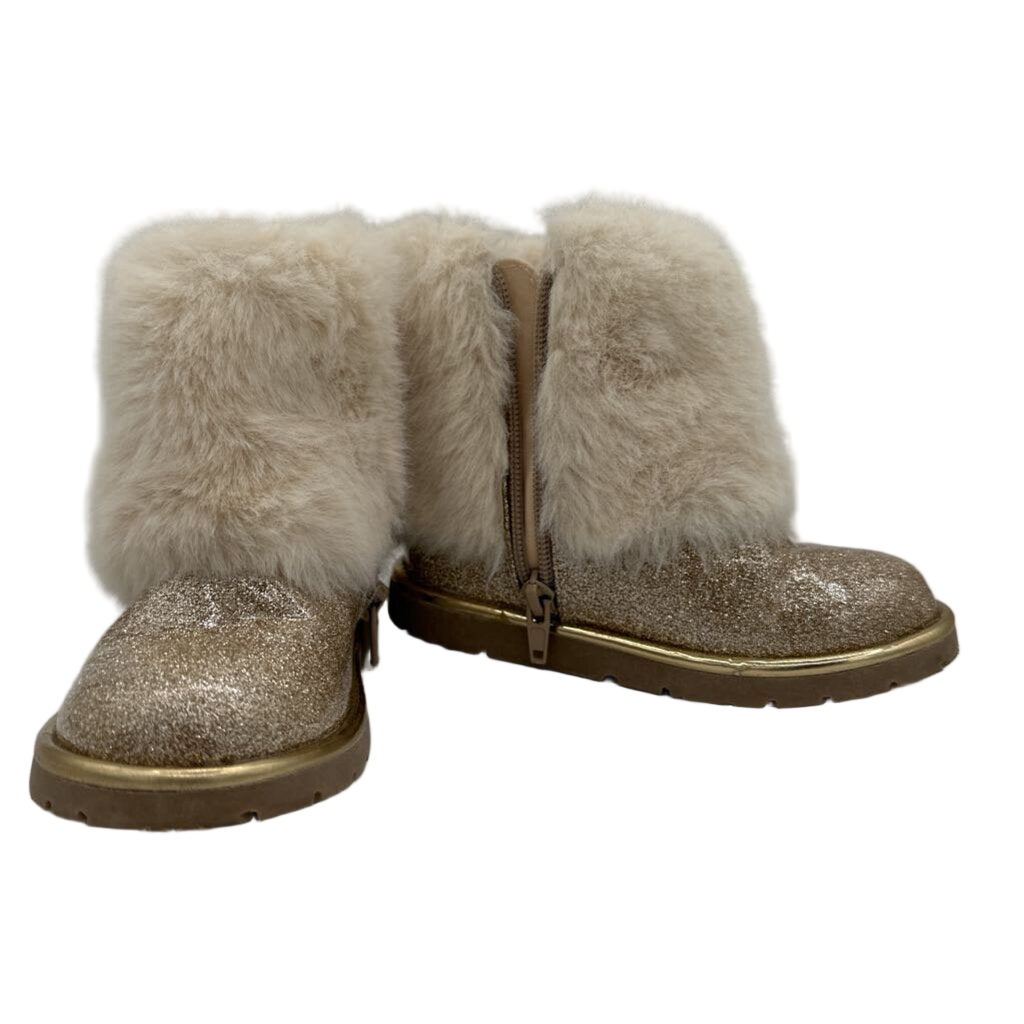 Fur Cuff Zip Up Boots
