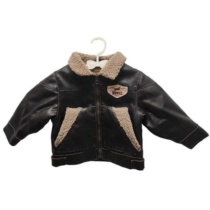 Faux Leather Zip Up Jacket