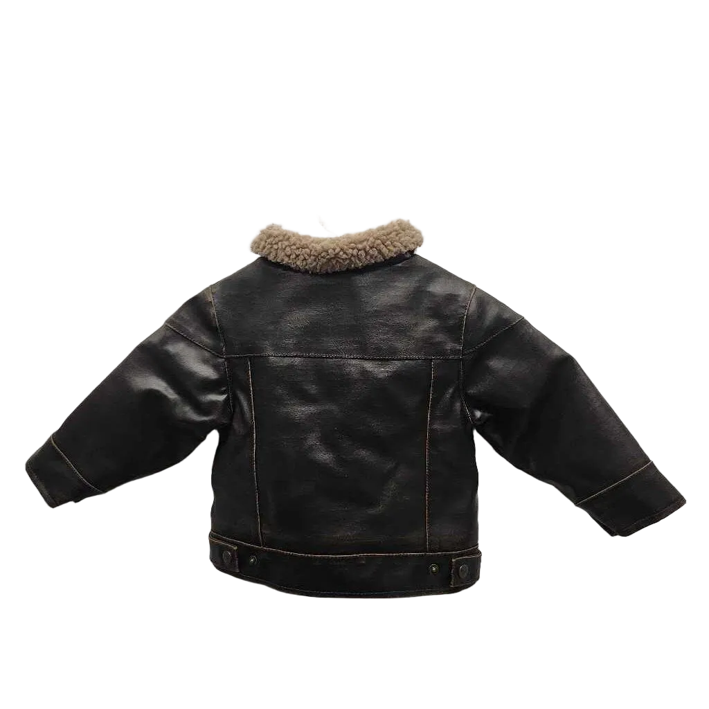 Faux Leather Zip Up Jacket