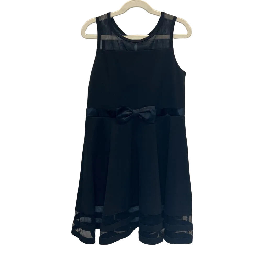Sleeveless Bow Waist Dress/Zip Back