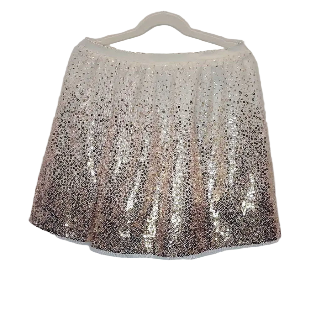 Elastic Waist Skirt/Sequins