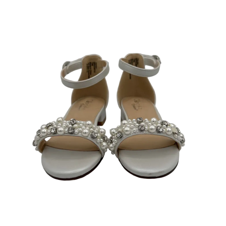 Buckle Sandals/Beaded with Pearls