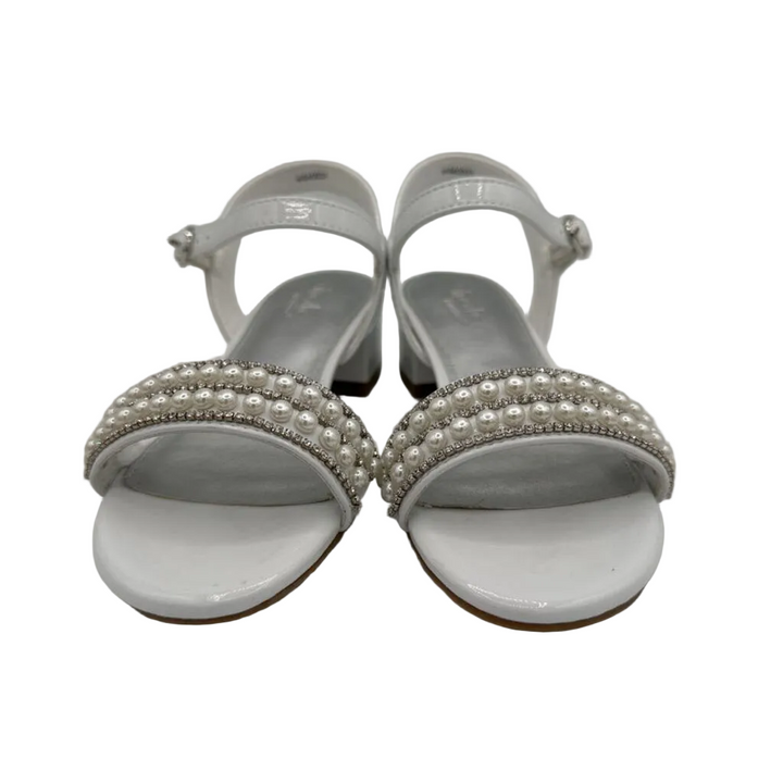 Buckle Sandals/Beaded with Pearls