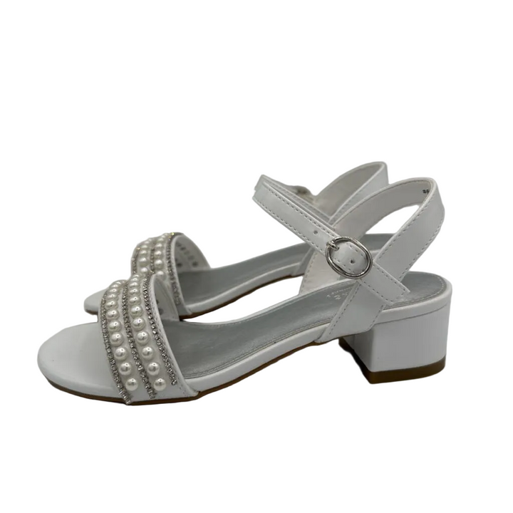 Buckle Sandals/Beaded with Pearls
