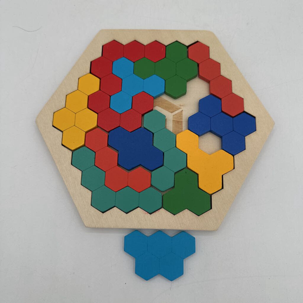 Wooden Puzzle Hexagons