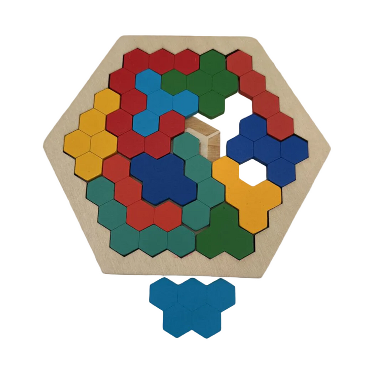Wooden Puzzle Hexagons