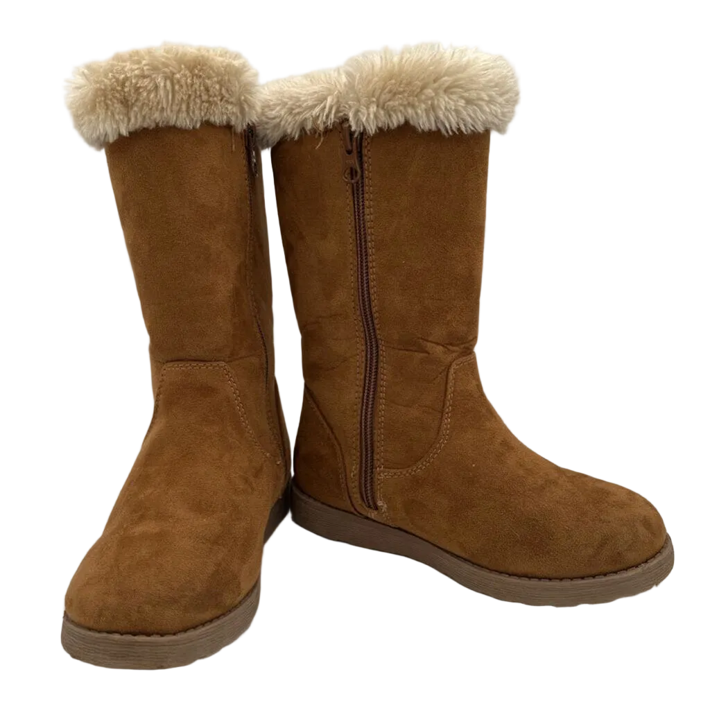 Zip Up Tall Fleece Lined Boots