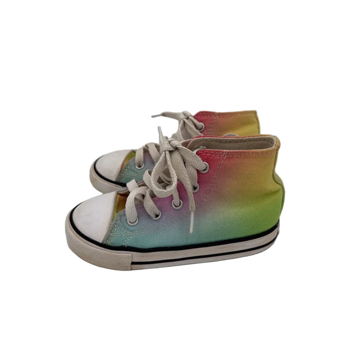 Lace Up Sneakers/High Tops/Rainbow