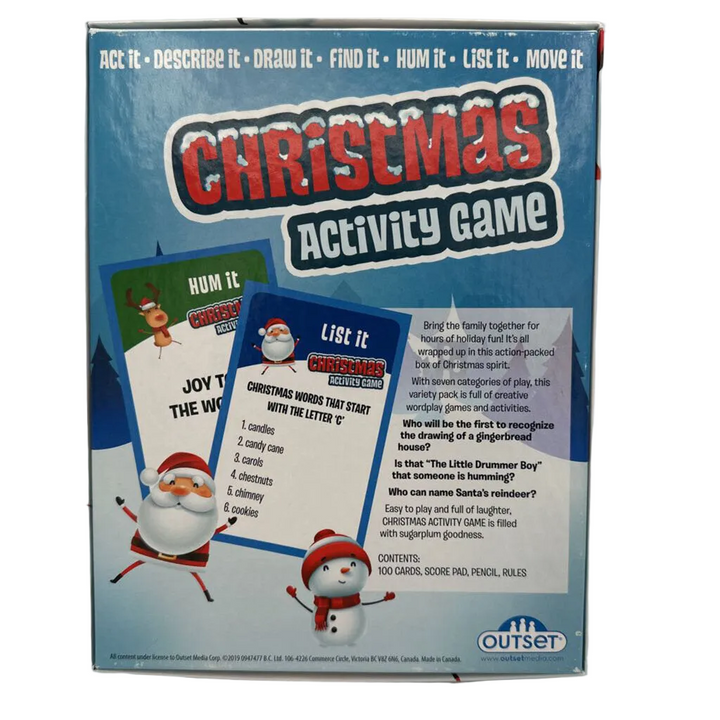 Christmas Activity Game