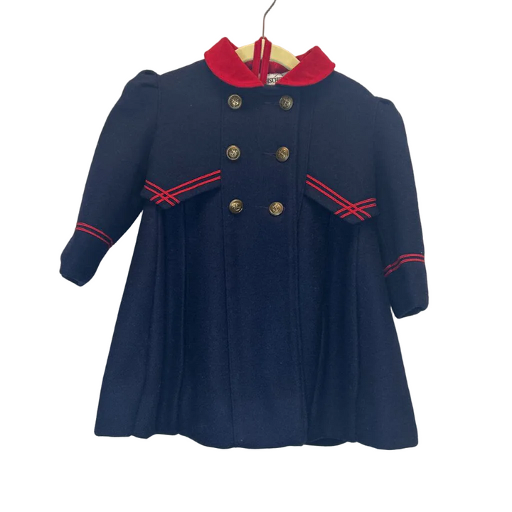 LS Wool Pea Coat/Velvet Collar w/Hat