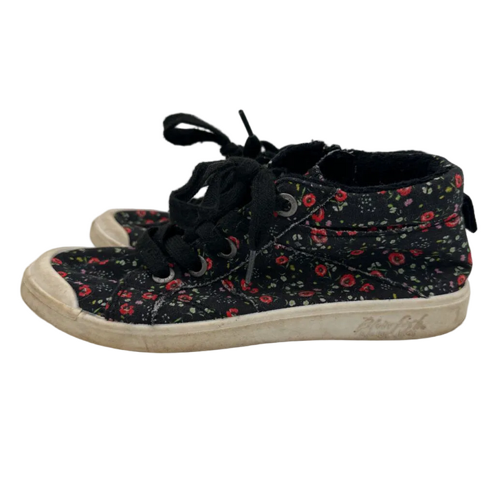 High Top Lace Up Sneakers / Flowers