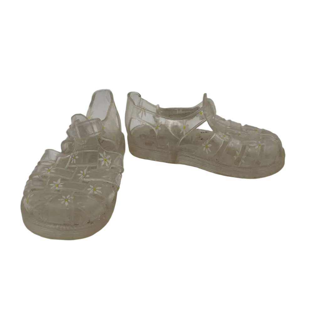 Velcro Jelly Sandals/Clear