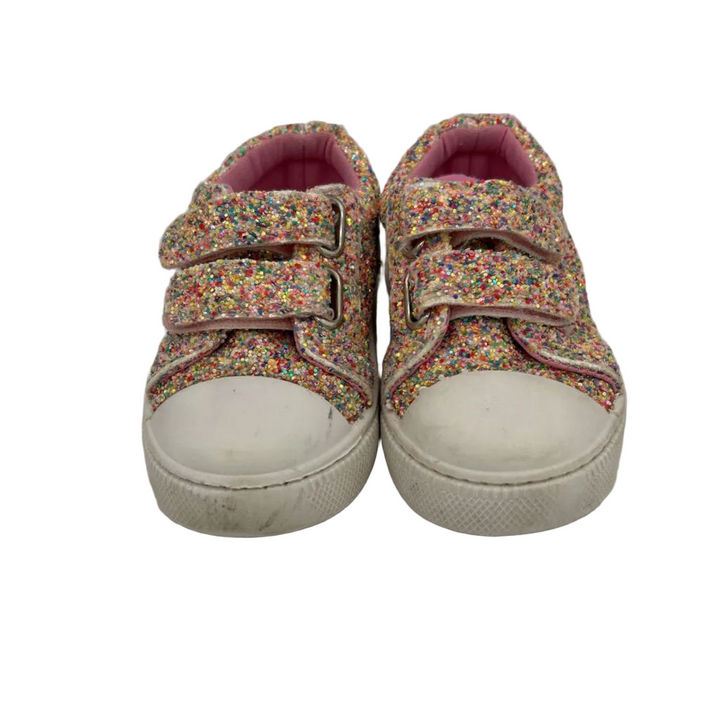 Velcro Tennis Flats/Rainbow Sparkle