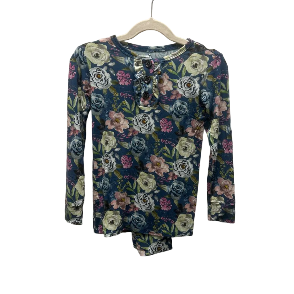 LS Shirt + Pants Pajamas / Flowers