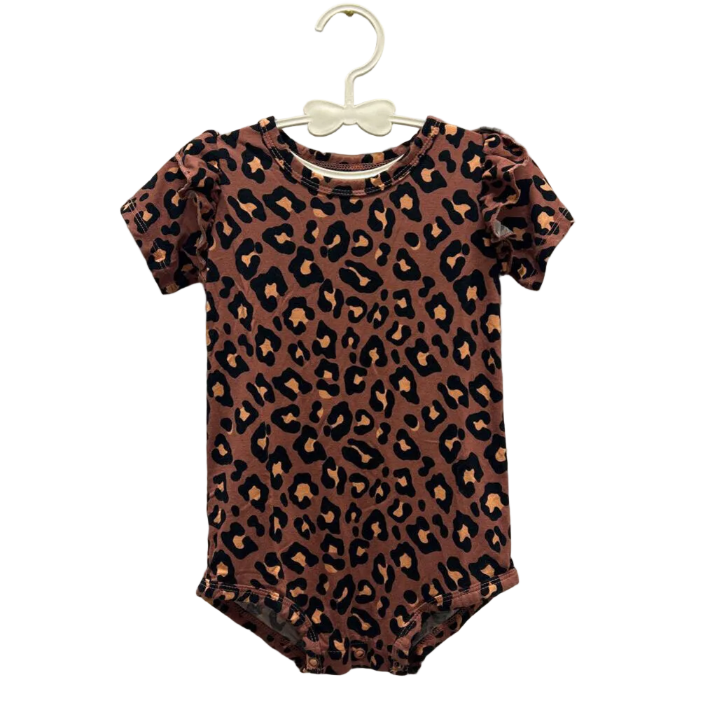 Ruffle Sleeve Onesie / Leopard