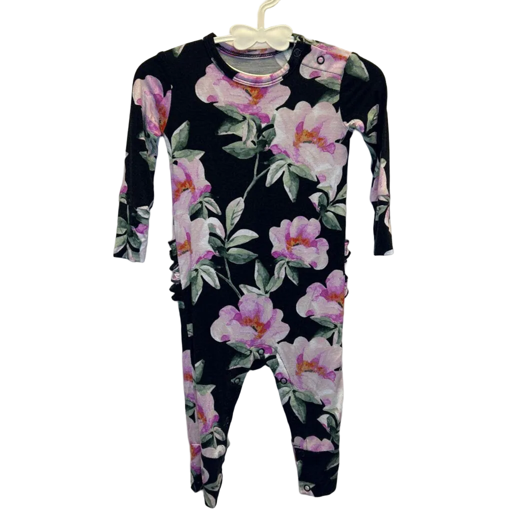 LS Floral Footless Onesie / Ruffles