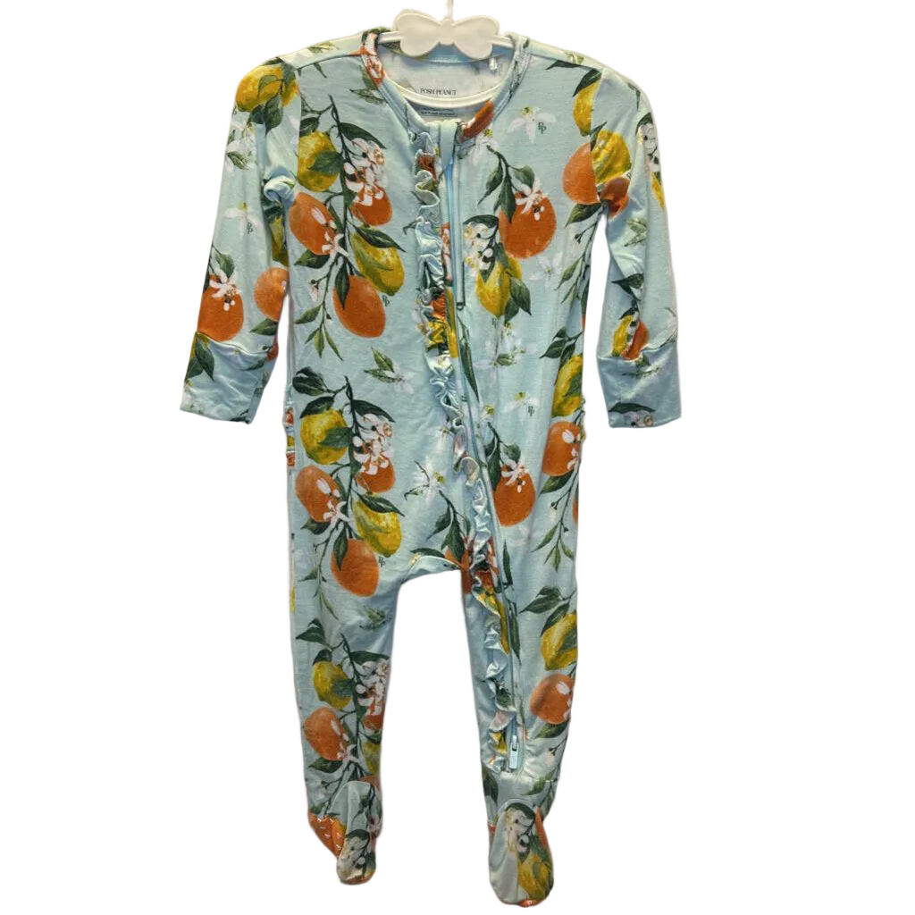 LS Footed Onesie / Oranges