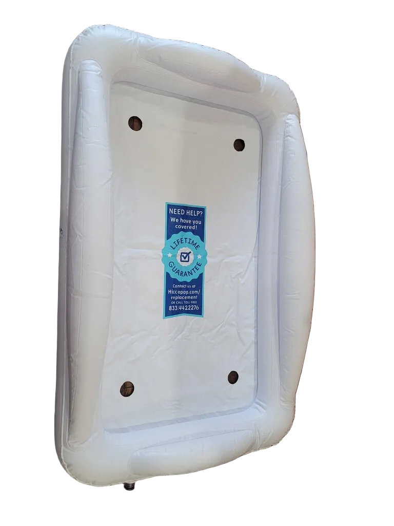 Inflatable Toddler Travel Bed/Safety Bumpers/Fits under Slumber Pod/blow up machine & Repair Patch