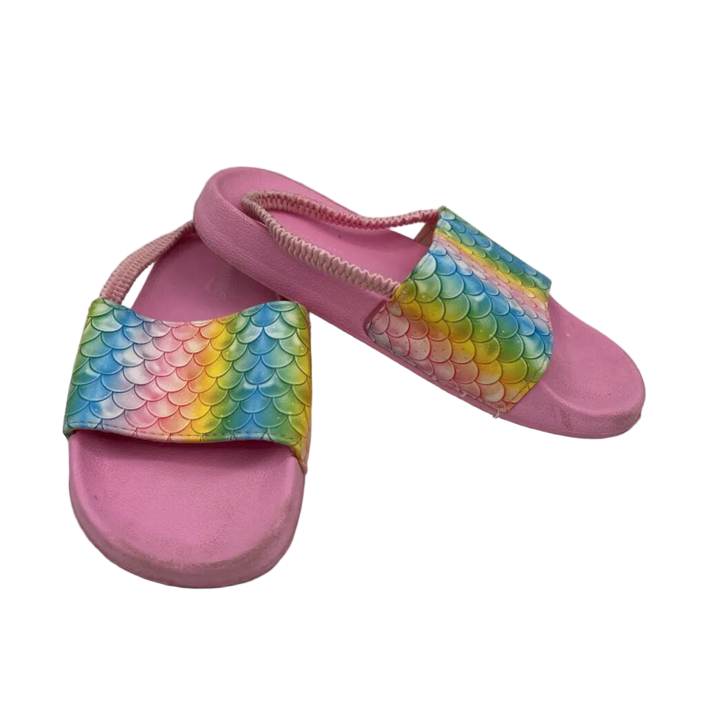 Slip Flip Flops: Elastic Back/Rainbow