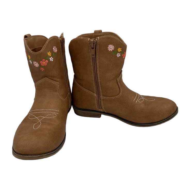 Ankle Boots/Zipper Closure/Flowers